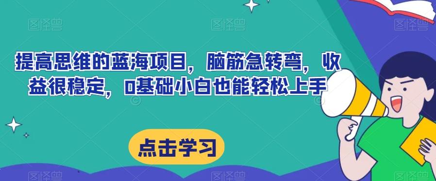 提高思维的蓝海项目，脑筋急转弯，收益很稳定，0基础小白也能轻松上手-七七项目网