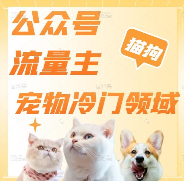 公众号流量主，萌宠冷门领域，单日收益2000+，简单暴力掘金，矩阵操作，无限放大收益！-七七项目网