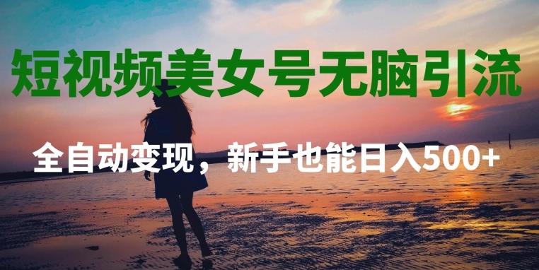 短视频美女号无脑引流，全自动变现，新手也能日入500+-七七项目网
