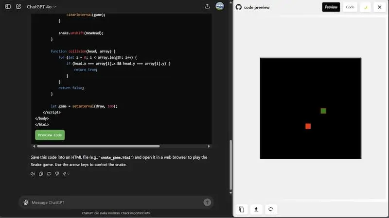 ChatGPT Code Preview｜AI编程预览工具-七七项目网