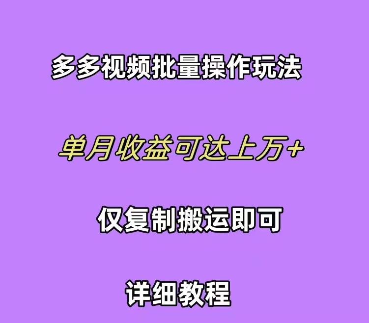 (10029期)拼多多视频带货快速过爆款选品教程 每天轻轻松松赚取三位数佣金 小白必…-七七项目网