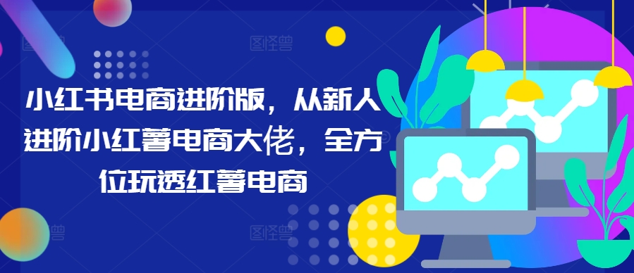 小红书电商进阶版，从新人进阶小红薯电商大佬，全方位玩透红薯电商-七七项目网