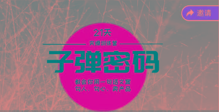 《子弹密码训练营》-用一句话文案勾人勾心卖产品，21天学到顶尖文案大师策略和技巧-七七项目网