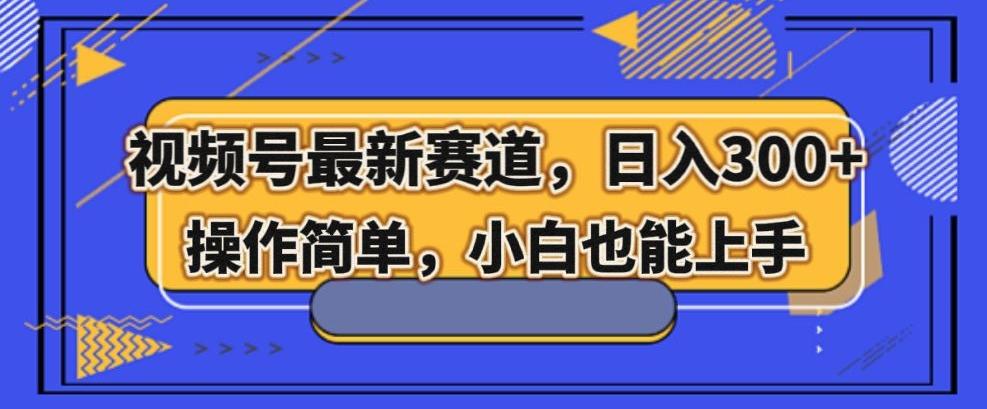 视频号最新赛道，日入300+，新手小白轻松掌握-七七项目网