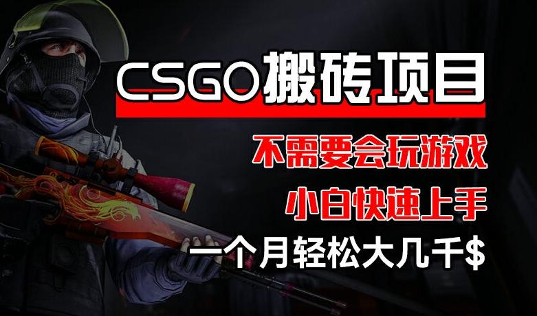 CSGO 装备搬砖项目，操作简单，不需要会玩游戏，小白也能快速上手，一个月轻松大几千【揭秘】-七七项目网