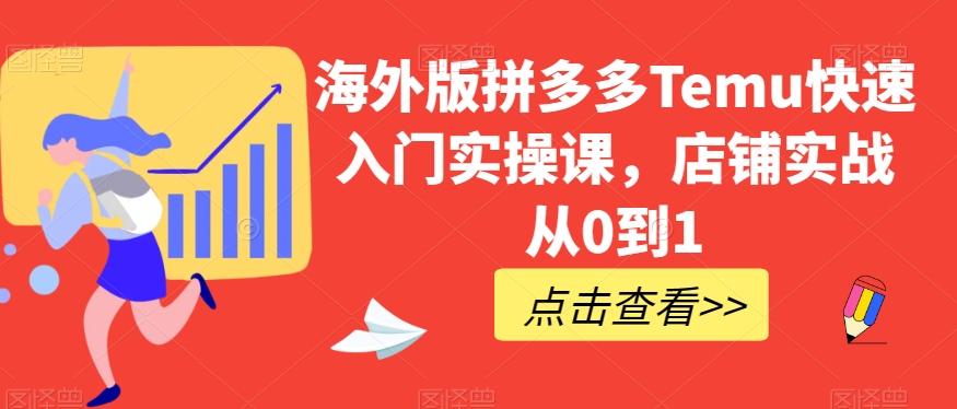 海外版拼多多Temu快速入门实操课，店铺实战从0到1-七七项目网