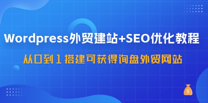 WordPress外贸建站+SEO优化教程，从0到1搭建可获得询盘外贸网站(57节课)-七七项目网