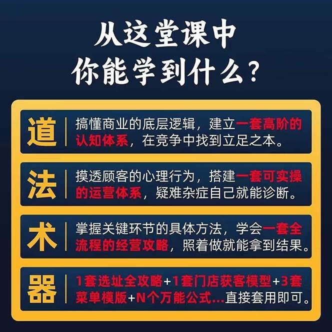 图片[1]-餐饮店盈利实操方法：教你怎样开一家持续能赚钱的餐厅(25节-七七项目网