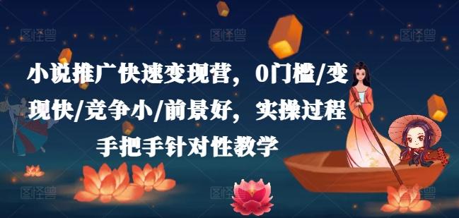 小说推广快速变现营，0门槛/变现快/竞争小/前景好，实操过程手把手针对性教学-七七项目网