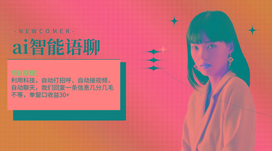 ai智能语聊，单窗口30+单机500+，无脑干！！！-七七项目网