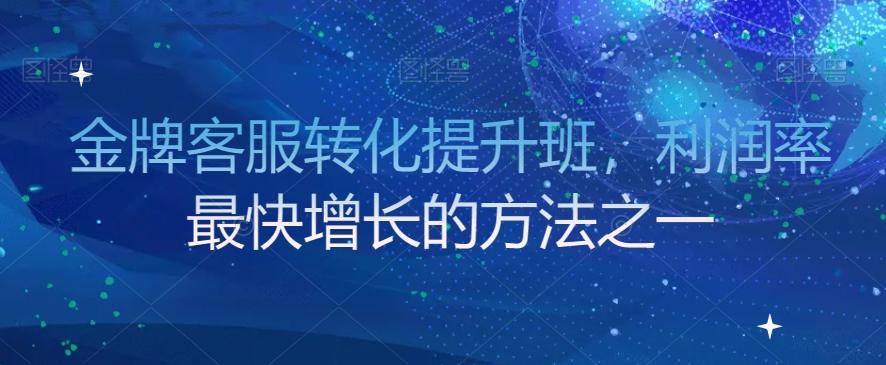 金牌客服转化提升班，利润率最快增长的方法之一-七七项目网