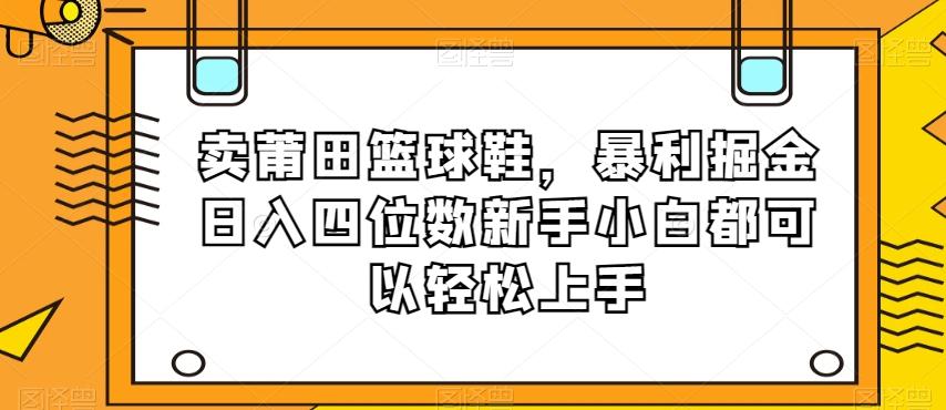卖莆田篮球鞋，暴利掘金日入四位数新手小白都可以轻松上手【揭秘】-七七项目网