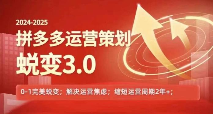 2024-2025拼多多运营策略蜕变3.0，0~1完美蜕变，解决信息焦虑-七七项目网