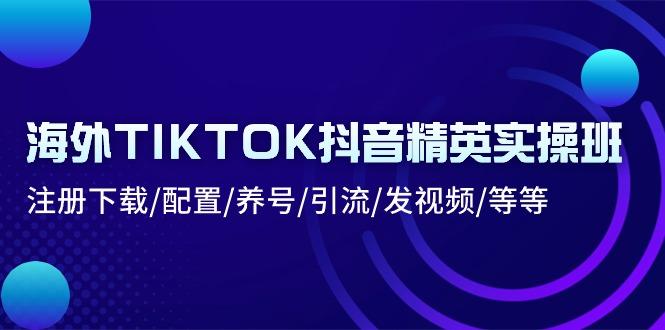 海外TIKTOK抖音精英实操班:注册下载/配置/养号/引流/发视频/等等-七七项目网