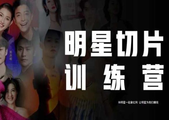 王子·明星切片线上训练营（2023），和明星一起拿红利，让明星为我们赚钱-七七项目网