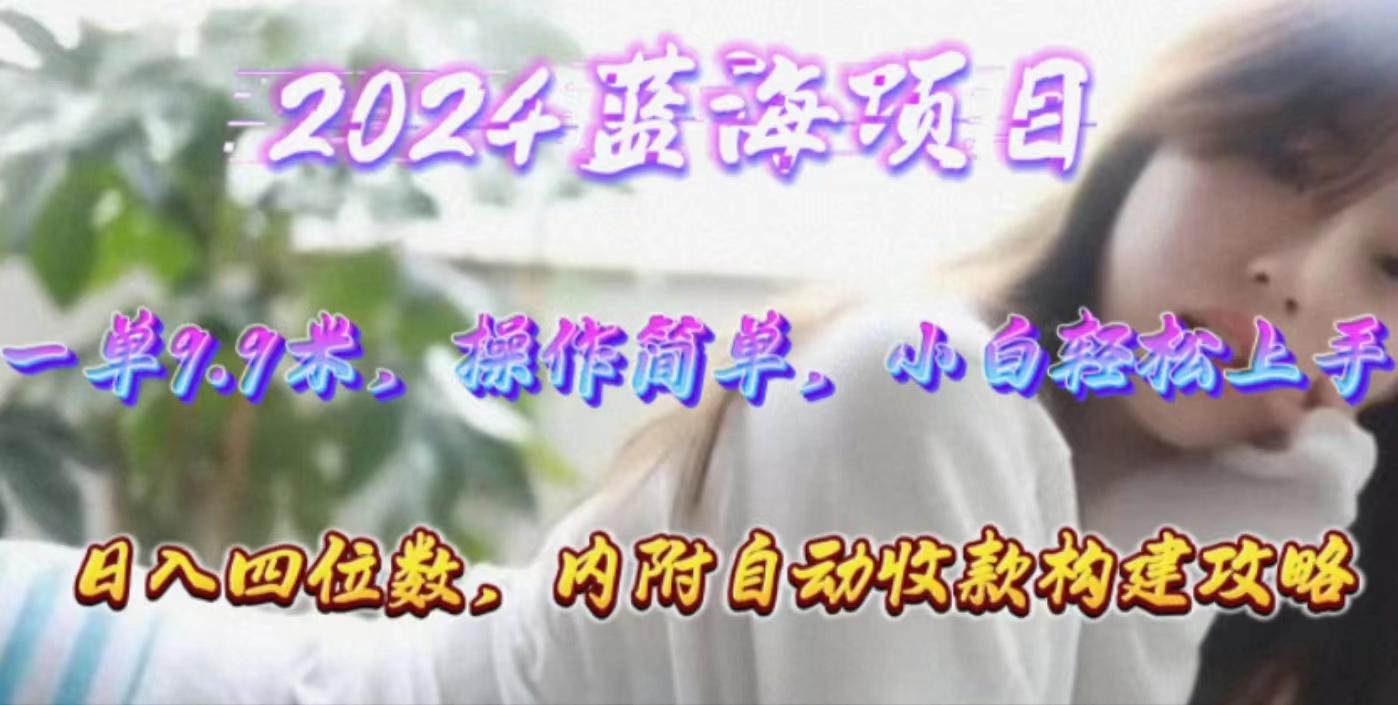 年轻群体的蓝海市场，1单9.9元，操作简单，小白轻松上手，日入四位数-七七项目网