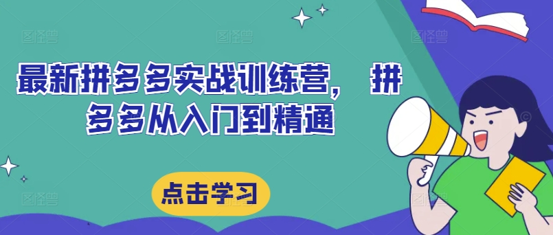 最新拼多多实战训练营， 拼多多从入门到精通-七七项目网