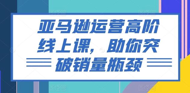 亚马逊运营高阶线上课，助你突破销量瓶颈-七七项目网