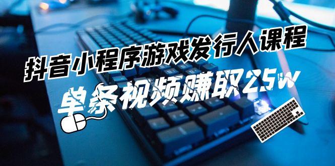 抖音小程序游戏发行人课程：带你玩转游戏任务变现，单条视频赚取25w-七七项目网
