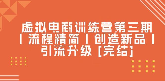虚拟电商训练营第三期丨流程精简丨创造新品丨引流升级 [完结]-七七项目网