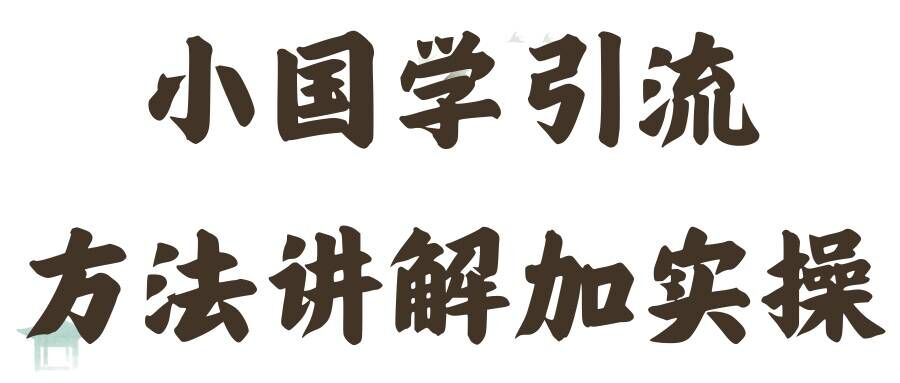 国学引流方法实操教学，日加50个精准粉【揭秘】-七七项目网