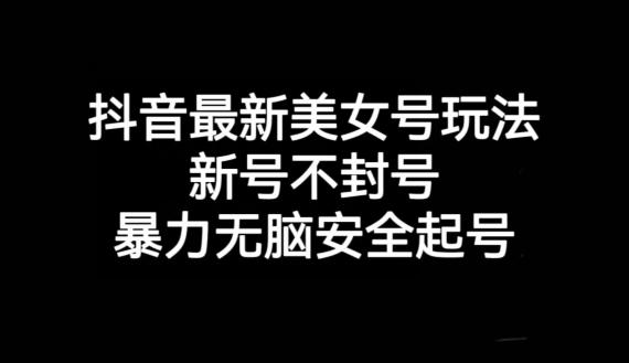 抖音最新美女号玩法，新号不封号，暴力无脑安全起号【揭秘】-七七项目网