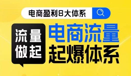 8大体系流量篇·流量做起，电商流量起爆体系线上课-七七项目网