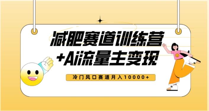 全新减肥赛道AI流量主+训练营变现玩法教程，蓝海冷门赛道小白轻松上手，月入10000+【揭秘】-七七项目网
