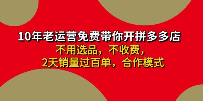 拼多多-合作开店日入4000+两天销量过百单，无学费、老运营教操作、小白…-七七项目网