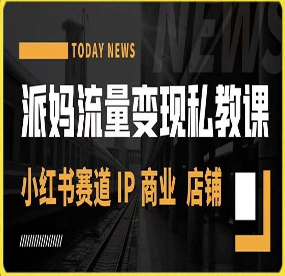 派妈流量变现私教课，小红书赛道IP  商业  店铺 -七七项目网