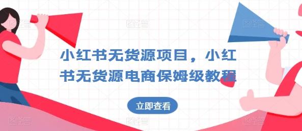 小红书无货源项目，小红书无货源电商保姆级教程【揭秘】-七七项目网