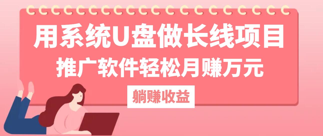 用系统U盘做长线项目，推广软件轻松月赚万元(附制作教程+软件-七七项目网