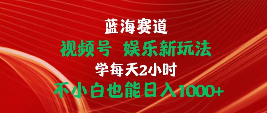 蓝海赛道视频号 娱乐新玩法每天2小时小白也能日入1000+-七七项目网
