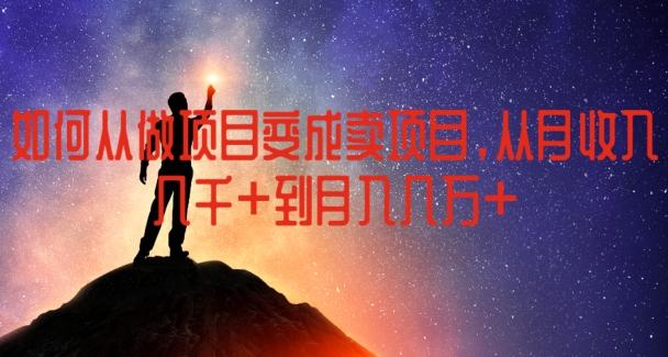 如何从做项目变成卖项目，从月收入几千到月入几万【揭秘】-七七项目网