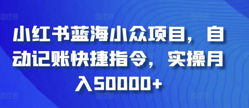 小红书蓝海小众项目，自动记账快捷指令，实操月入50000+【揭秘】-七七项目网