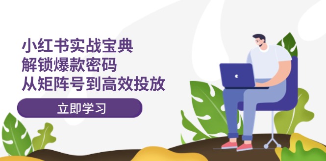 小红书实战宝典：解锁爆款密码，从矩阵号到高效投放-七七项目网