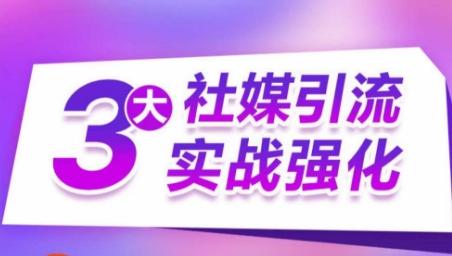 3大社媒引流实战强化，多渠道站外引流，高效精准获客，订单销售额翻倍增长-七七项目网