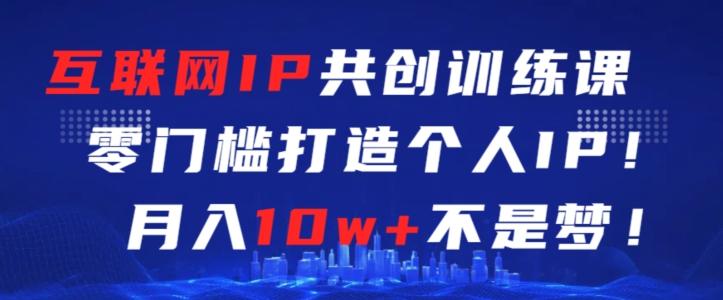 互联网IP共创训练课，零门槛零基础打造个人IP，月入10w+不是梦【揭秘】-七七项目网