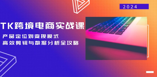 TK跨境电商实战课：产品定位到变现模式，高效剪辑与数据分析全攻略-七七项目网