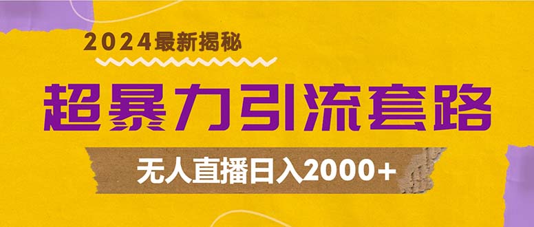 超暴力引流套路，无人直播日入2000+-七七项目网