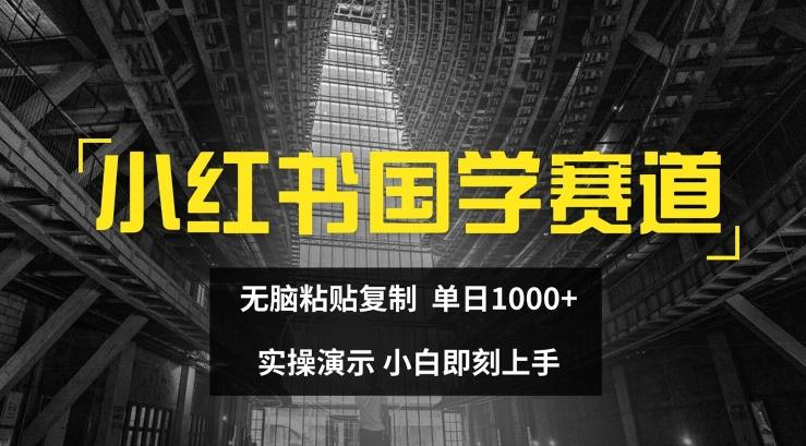 小红书国学赛道，无脑粘贴复制，单日1K，实操演示，小白即刻上手【揭秘】-七七项目网