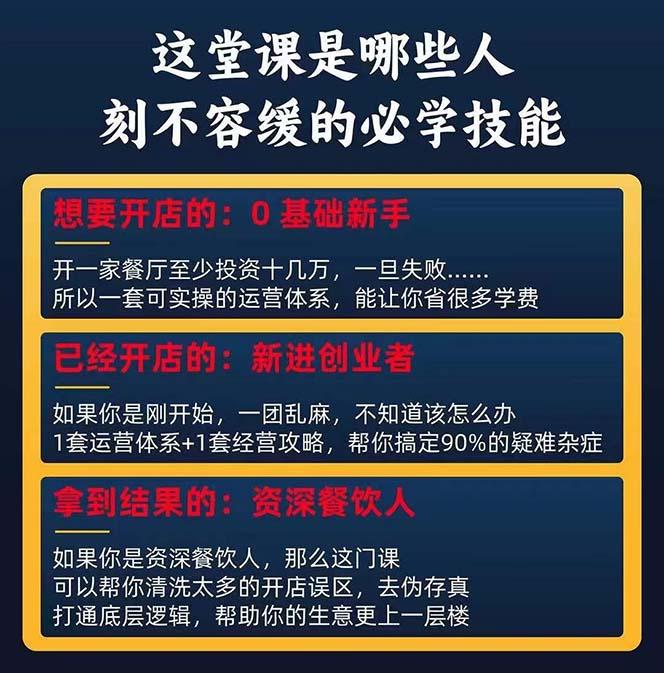 图片[2]-餐饮店盈利实操方法：教你怎样开一家持续能赚钱的餐厅(25节-七七项目网