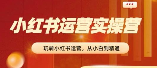 2024小红书运营实操营，​从入门到精通，完成从0~1~100-七七项目网