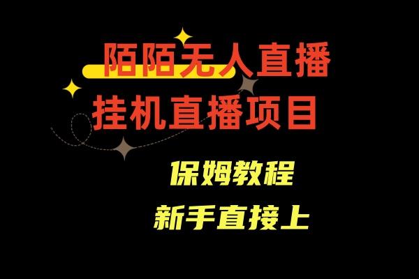 收费1980的，陌陌无人直播，通道人数少，新手容易上手-七七项目网
