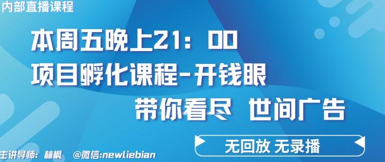 4.26日内部回放课程《项目孵化-开钱眼》赚钱的底层逻辑【揭秘】-七七项目网
