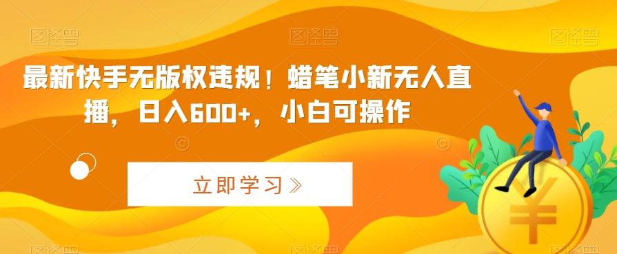 最新快手无版权违规！蜡笔小新无人直播，日入600+，小白可操作【揭秘】-七七项目网