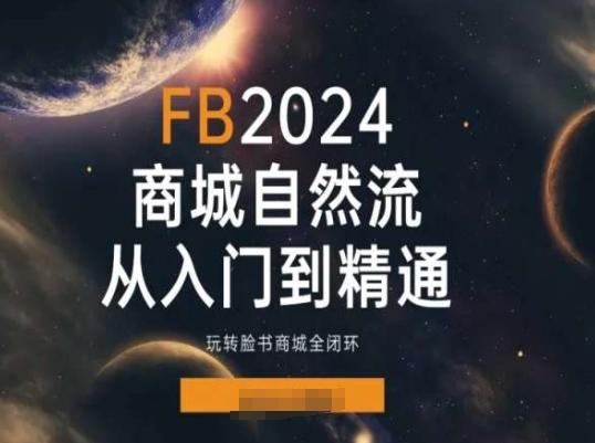 2024Faceboo商城自然流(从入门到精通)，玩转脸书商城全闭环-七七项目网