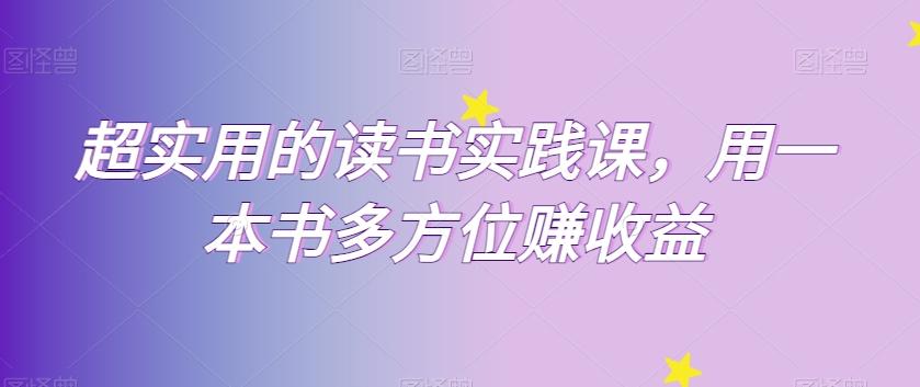 超实用的读书实践课，用一本书多方位赚收益-七七项目网