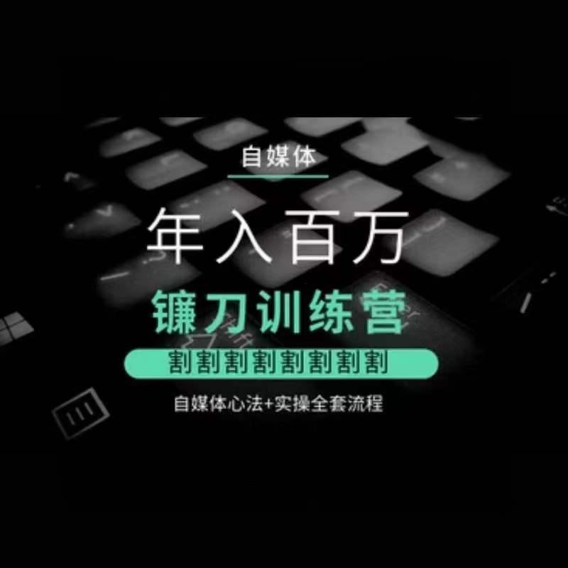 自媒体年入百万镰刀训练营，割割割割割割割割，自媒体心法+实操全套流程-七七项目网