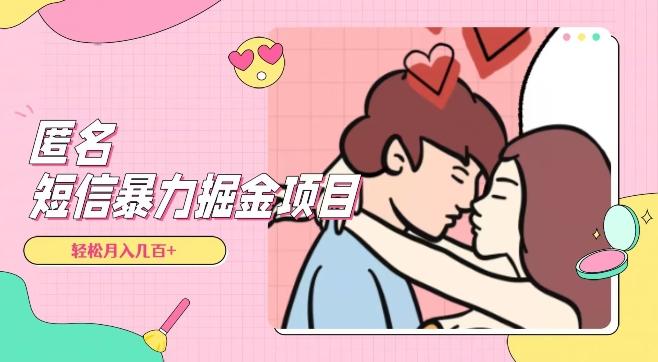 全网首发，揭秘超冷门匿名短信项目，通过信息差日入几百+【揭秘】-七七项目网